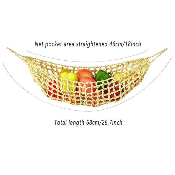 Under Desk Hanging Fruit Basket Kitchen Storage Net Home Organizer For Fruits White Storage Bins & Baskets