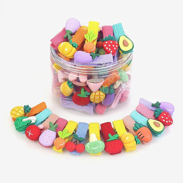 26Pcs Hair Clips Set Snap Bows And Hairpins For Styling Everyday Use Fruit Vegetable Hair Accessories