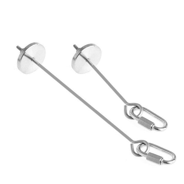 Pet Stainless Steel Bird Parrot Cage Skewer Food Meat Stick Spear Fruit Holder 12Cm Bird Cages