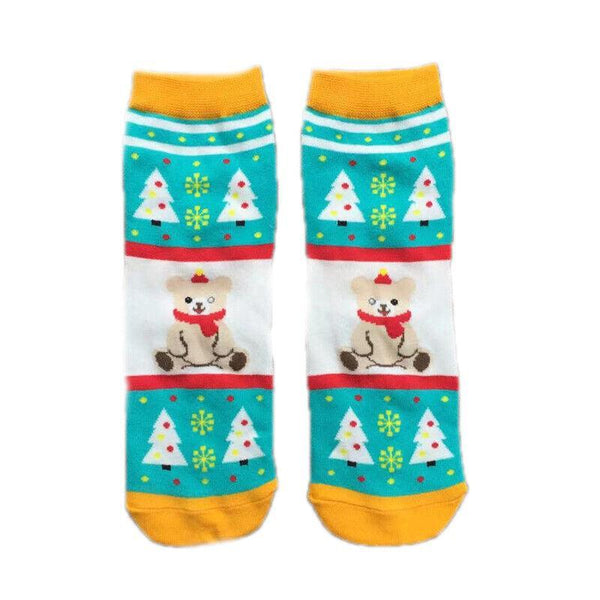 Christmas Socks Santa Reindeer Snowman Pattern Xmas Party Gift Stockings Womens Socks