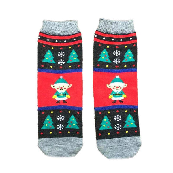 Christmas Socks Santa Reindeer Snowman Pattern Xmas Party Gift Stockings Clown Seasonal Decorations