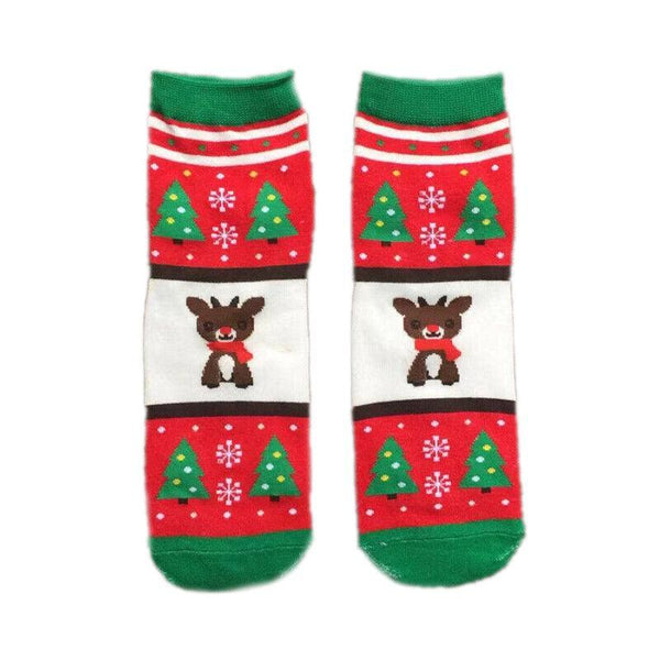 Christmas Socks Santa Reindeer Snowman Pattern Xmas Party Gift Stockings Clown Seasonal Decorations