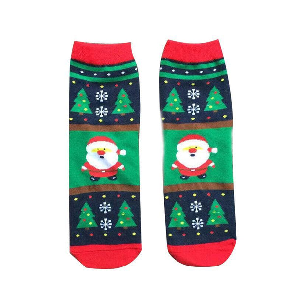 Christmas Socks Santa Reindeer Snowman Pattern Xmas Party Gift Stockings Clown Seasonal Decorations