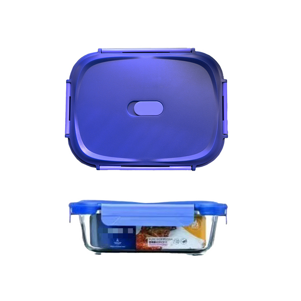 Glass Food Storage Container 1040Ml Lunch Bento Box With Lid For Kitchen Prep Food Storage Containers