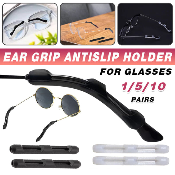 Silicone Eyeglasses Temple Hook Anti Slip Ear Grip Tips Holder For Glasses Spectacles Transparent 2Pairs Eyeglass Cleaning Tools & Supplies
