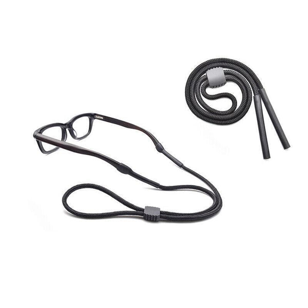 Glasses Lanyard Sports Comfortable Nylon Adjustable Spectacles Neck Strap Cord Black Eyeglass Cases & Storage