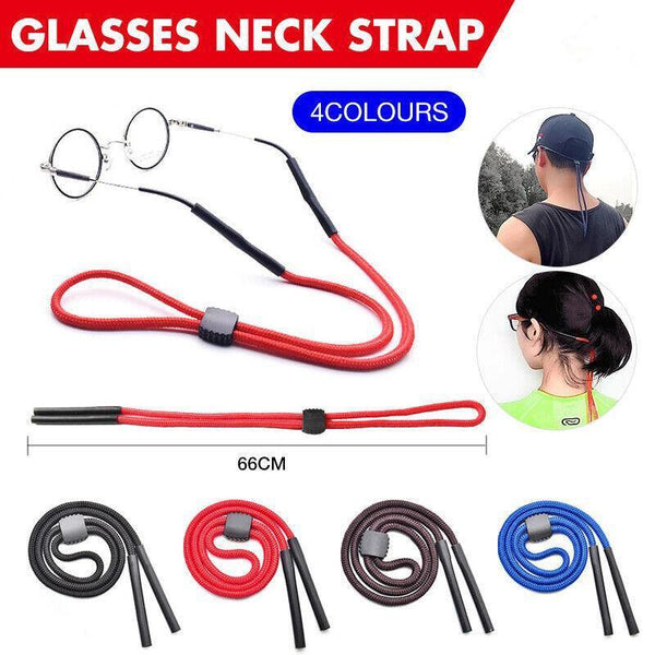 Glasses Lanyard Sports Comfortable Nylon Adjustable Spectacles Neck Strap Cord Blue Eyeglass Cases & Storage