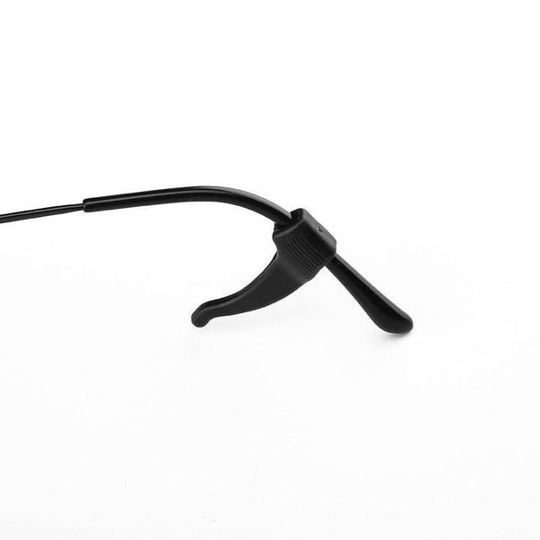 Silicone Glasses Ear Hooks Anti Slip Grip Spectacle Holder Sports Temple Tips Black Reading Glasses