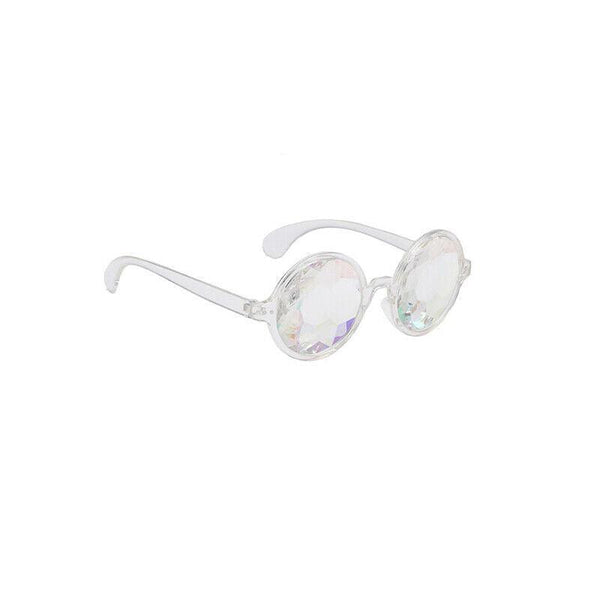 Festival Rave Kaleidoscope Glasses Prism Lens Crystal Effect Party Black Sunglasses