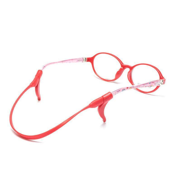 Silicone Glasses Strap And Ear Grip Set Eyeglasses Holder Cord With Hooks 20Cm Orange Eyeglass Cases & Storage