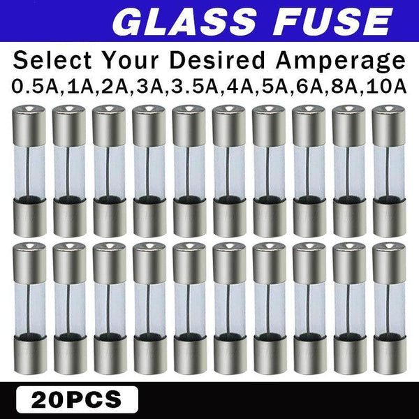 20Pcs M205 Glass Fuse 5Mm X 20Mm Slow Blow 250V / 1A Amp F1a Other Electrical Equipment