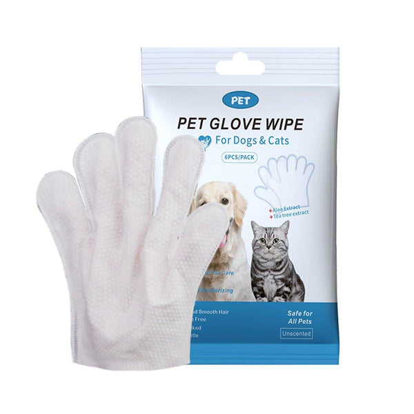 Cat Dog Cleaning Gloves Wipes Fur Disposable Face Washing Grooming Dog Grooming