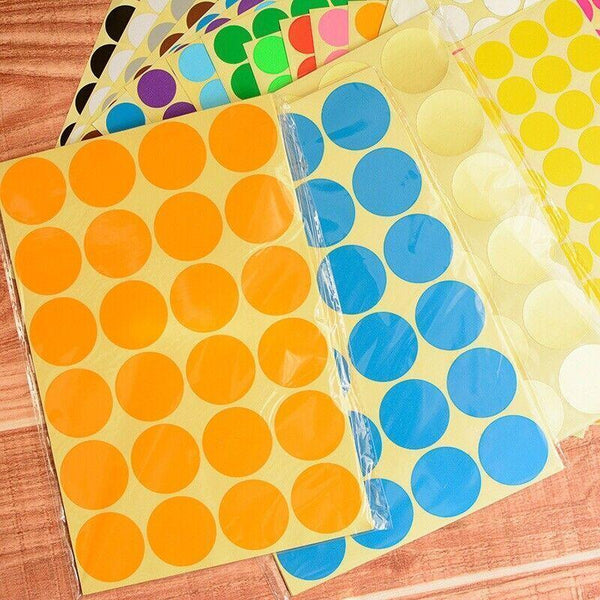 Gold Assorted Sizes Colour Sticker Dots Adhesive Round Labels Circular Spot Scrapbook 13Mm*132 Scrapbooking Stickers