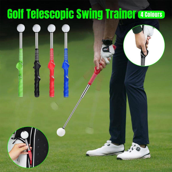 Golf Swing Training Aid Telescopic Impact Sound Stick Exercise Tool For Practice Red Swing Trainers