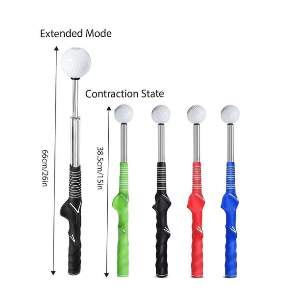 Golf Swing Training Aid Telescopic Impact Sound Stick Exercise Tool For Practice Red Swing Trainers