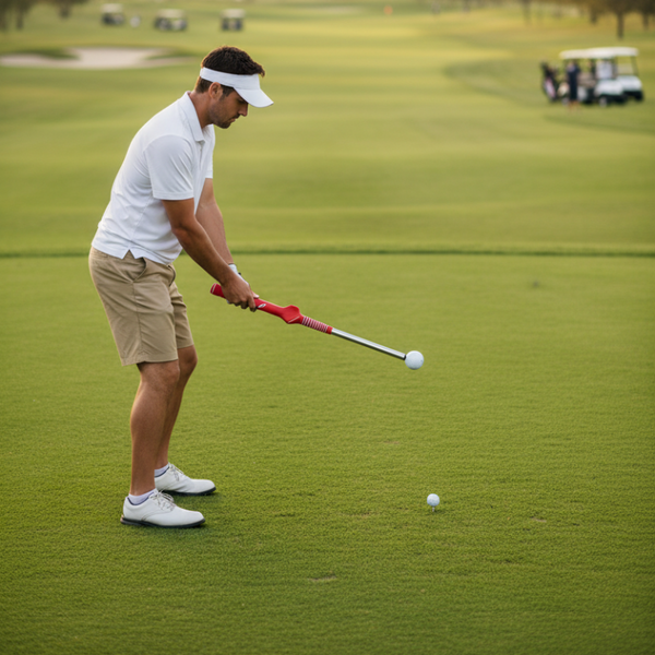 Golf Swing Training Aid Telescopic Impact Sound Stick Exercise Tool For Practice Red Swing Trainers