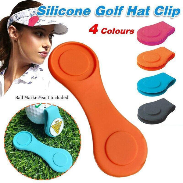 1Pc Silicone Golf Hat Clip Ball Marker Holder With Secure Attachment Design Orange Ball Markers