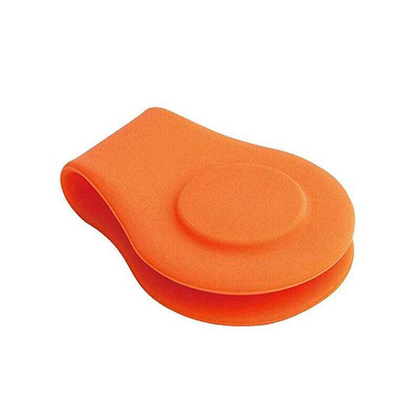 1Pc Silicone Golf Hat Clip Ball Marker Holder With Secure Attachment Design Orange Ball Markers