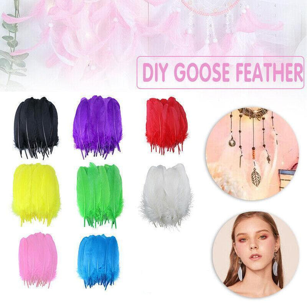 50X Craft Feathers Goose Diy Art Party Decoration Wedding Dream Catcher Black Party Decorations