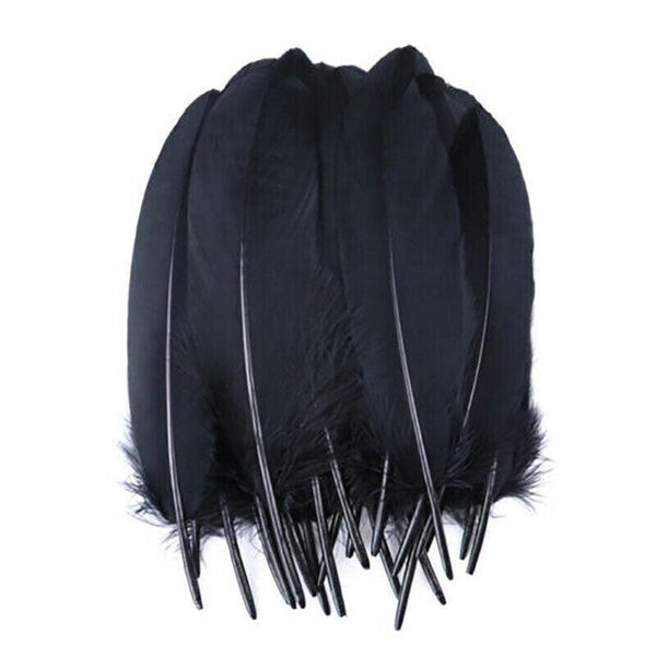 50X Craft Feathers Goose Diy Art Party Decoration Wedding Dream Catcher Black Party Decorations