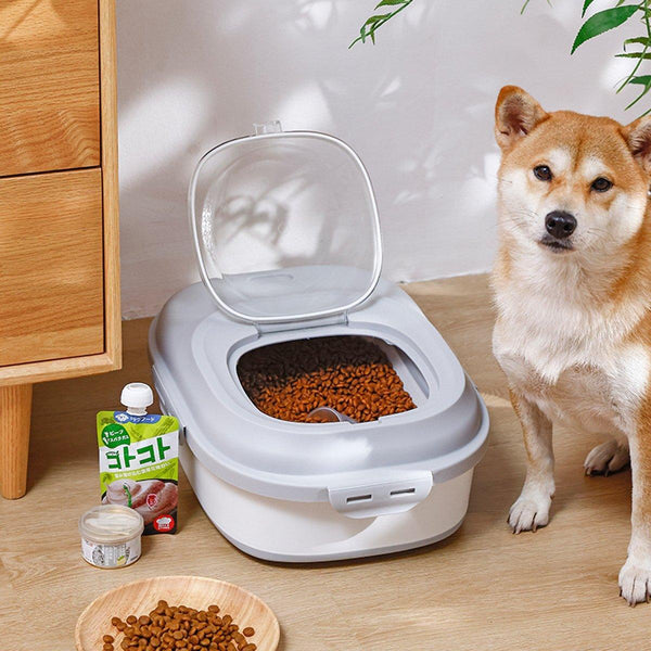 Large Capacity Pet Food Storage Box Foldable Design With Seal Lid Green Food Storage Containers