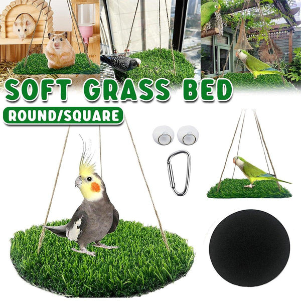 Parrot Turf Hammock Climbing Toy For Hamster Pet Bed Hanging Swing Small Roundness Small Animal Supplies