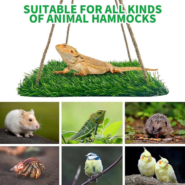 Parrot Turf Hammock Climbing Toy For Hamster Pet Bed Hanging Swing Small Roundness Small Animal Supplies