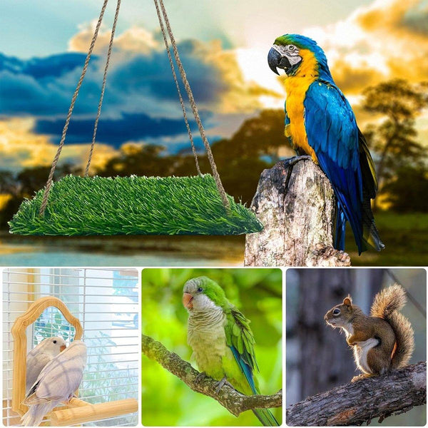 Parrot Turf Hammock Climbing Toy For Hamster Pet Bed Hanging Swing Small Roundness Small Animal Supplies