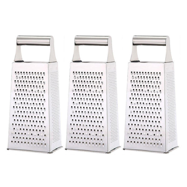 3Pcs Stainless Steel Vegetable Slicer Grater Kitchen Multi Function Tool Peelers & Slicers