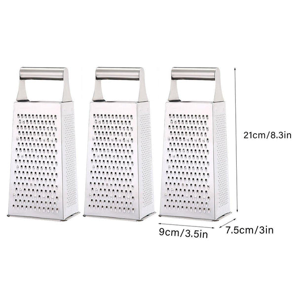 3Pcs Stainless Steel Vegetable Slicer Grater Kitchen Multi Function Tool Peelers & Slicers