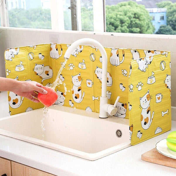 Kitchen Oil Splash Guard Wall Foil Protector Stove Cover Removable Baffle Screen Grey Rabbit Kitchen Splashbacks