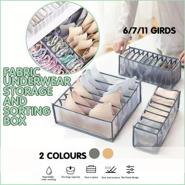 Foldable Drawer Organizer Divider Bra Sock Underwear Storage Closet Wardrobe White With 11 Boxes Closet Organisers