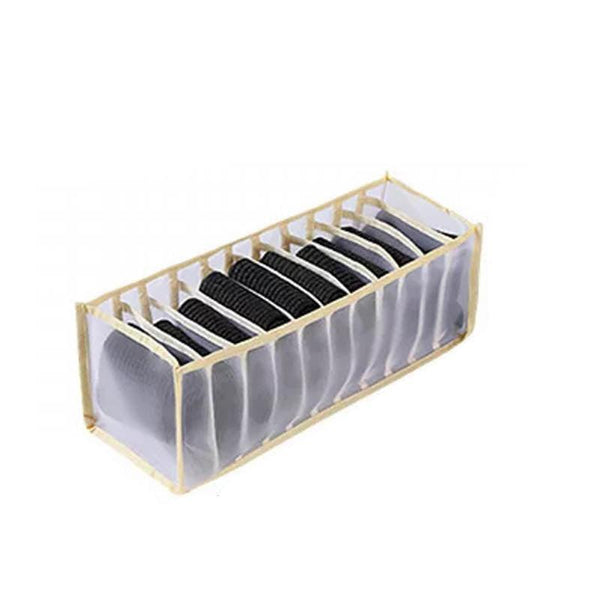 Foldable Drawer Organizer Divider Bra Sock Underwear Storage Closet Wardrobe White With 11 Boxes Closet Organisers