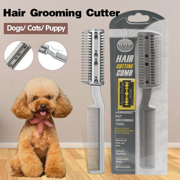 2 Sided Razor Clipper Comb Pet Hair Trimmer Grooming Cutter Dogs Cats Puppy Dog Grooming