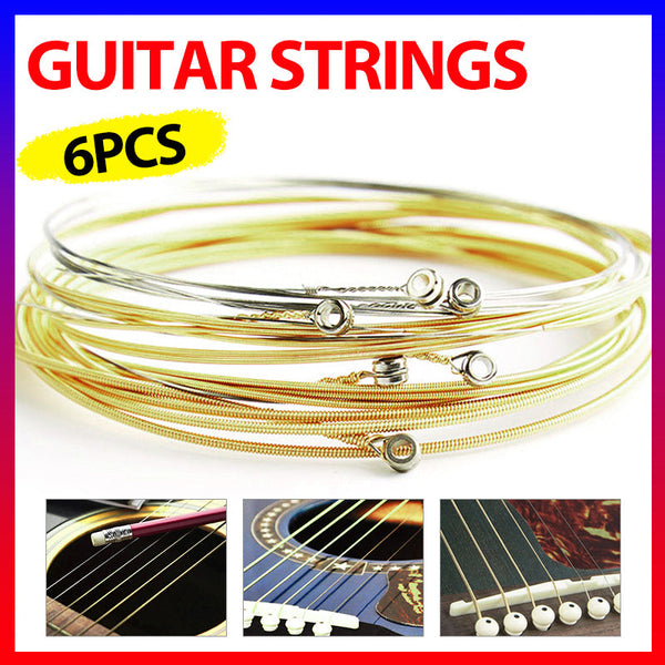 Acoustic Music Guitar Strings Steel Premium Light Universal 6 Pcs Sent Free Pick Guitar Accessories