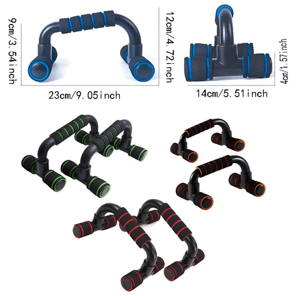 H Shaped Push Up Bars Home Fitness Equipment For Chest Arm Shoulder Training Green Push Up Stands