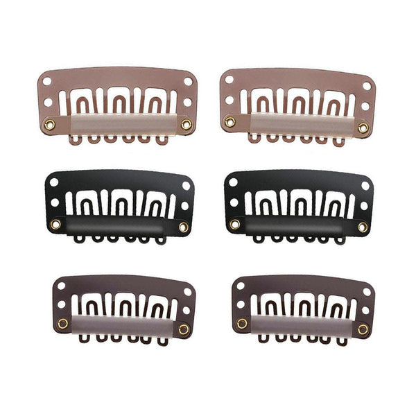 30Pcs New Wig Snap Clips For Hair Extension Weft 32Mm All Colors Styling Brown Hair Extensions