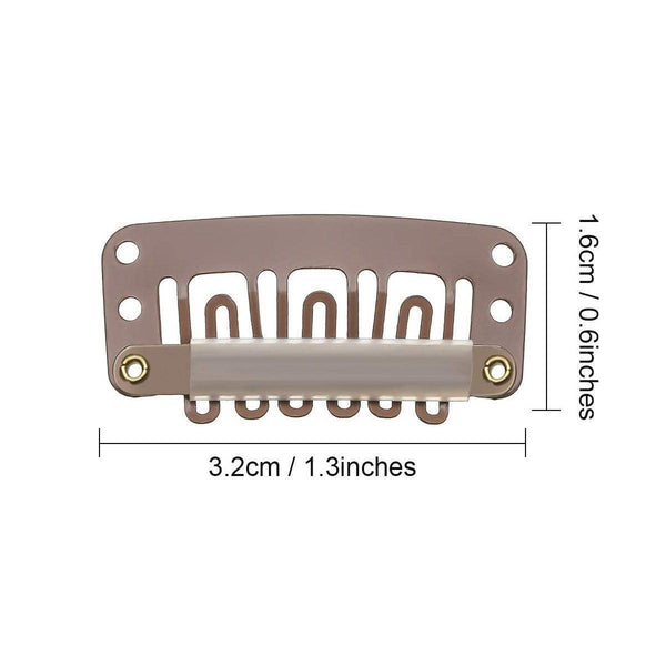30Pcs New Wig Snap Clips For Hair Extension Weft 32Mm All Colors Styling Brown Hair Extensions