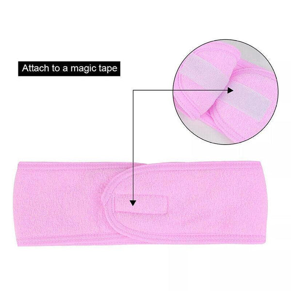 8 Colours Wrap Head Band Hairband Adjustable Facial Make Up Face Wash Au Grey Headbands