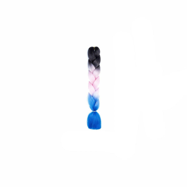 Coloured Jumbo Braiding Braids Twist Hight Temperature Kanekalon 1# Hair Extensions