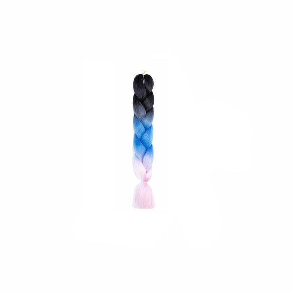 Coloured Jumbo Braiding Braids Twist Hight Temperature Kanekalon 1# Hair Extensions
