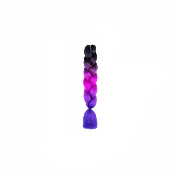 Coloured Jumbo Braiding Braids Twist Hight Temperature Kanekalon 1# Hair Extensions