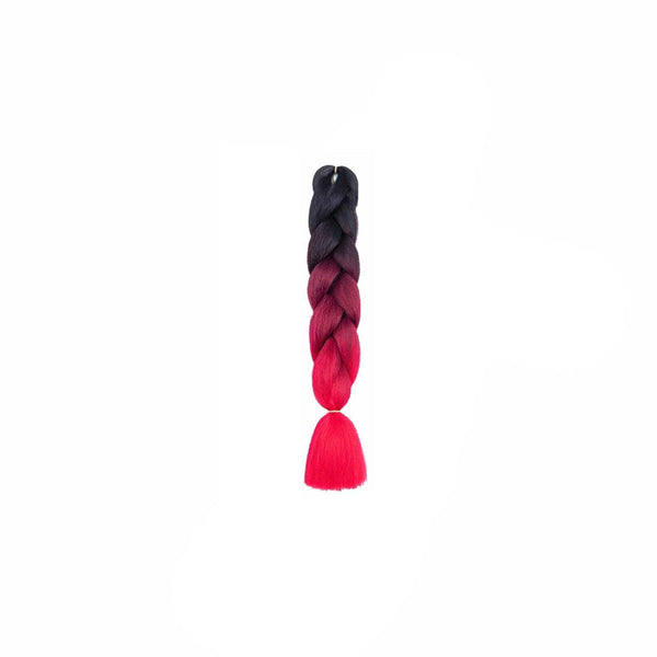 Coloured Jumbo Braiding Braids Twist Hight Temperature Kanekalon 1# Hair Extensions