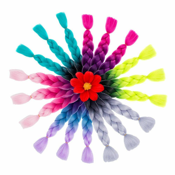 Coloured Jumbo Braiding Braids Twist Hight Temperature Kanekalon 613# Hair Extensions