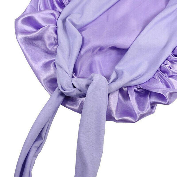 Sleeping Bonnet Hair Wrap Silk Satin Cap Women Elastic Night Hat Soft Headwear Pink Hair Accessories