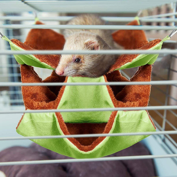 Hanging Hammock Nest Bed For Hamster Guinea Pig Ferret Rat Mice Cage Warmer Toy Green Rabbit Small Animal Supplies