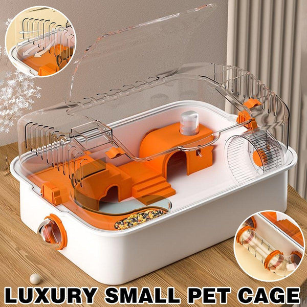 Acrylic Tunnel Hamster Cage Gold Wire Bite Proof Luxury Small Pet Habitat Small Animal Cages & Hutches