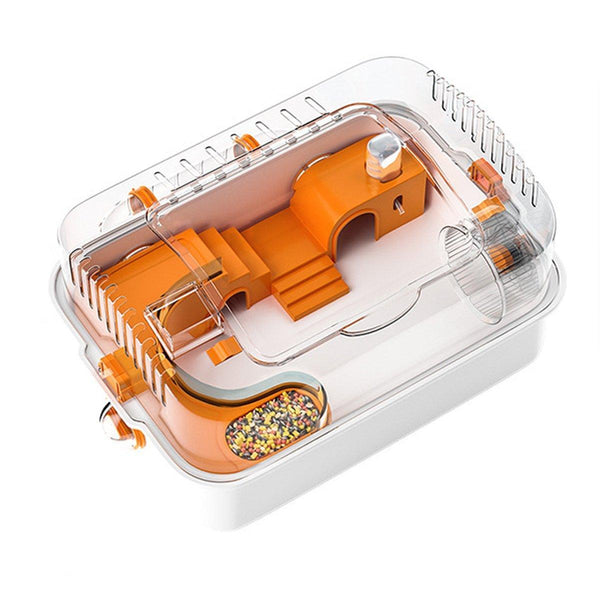Acrylic Tunnel Hamster Cage Gold Wire Bite Proof Luxury Small Pet Habitat Small Animal Cages & Hutches