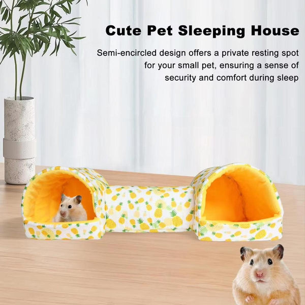 Small Pet Hamster Nest House Cotton Tunnel Comfortable Bedding For Hamsters Pink Small Animal Supplies