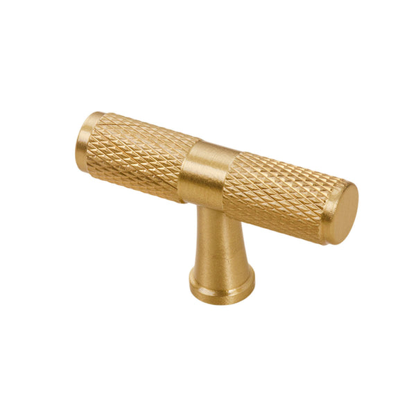 Light Luxury Cabinet Handle Full Copper Gold Straight Knurled Drawer Door Pull 320Mm Cabinet Pulls